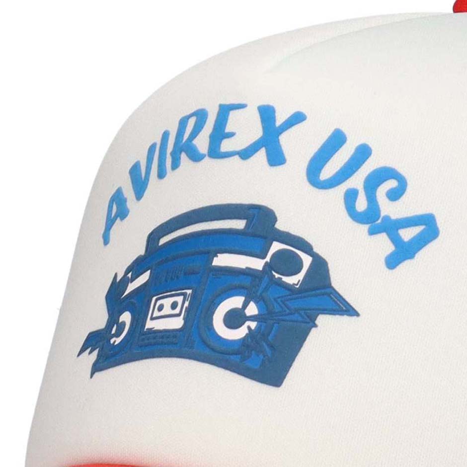■AVIREX■人気 バーシティ ラジオモチーフ メッシュキャップ VARSITY RADIO MOTIF MESHCAP / バーシティ ラジオモチーフ