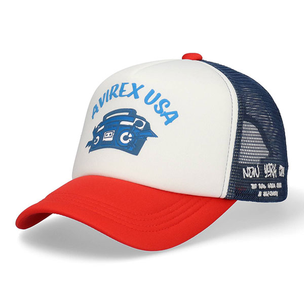 *AVIREX* ラインストーン バーシティーロゴ メッシュキャップ WOMAN/直営店限定》RHINESTONE VARSITY LOGO MESH CAP/ライン