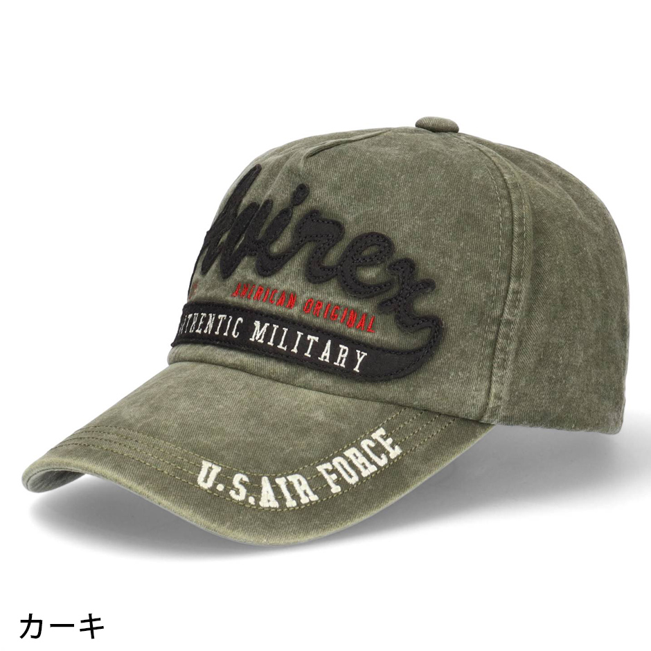 AVIREX（アヴィレックス） ピグメント加工 フェルトロゴ キャップ 帽子