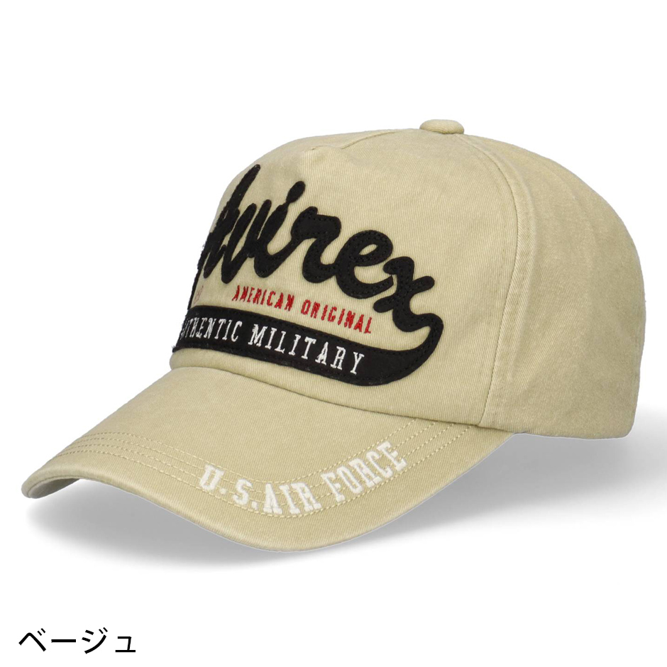 AVIREX（アヴィレックス） ピグメント加工 フェルトロゴ キャップ 帽子