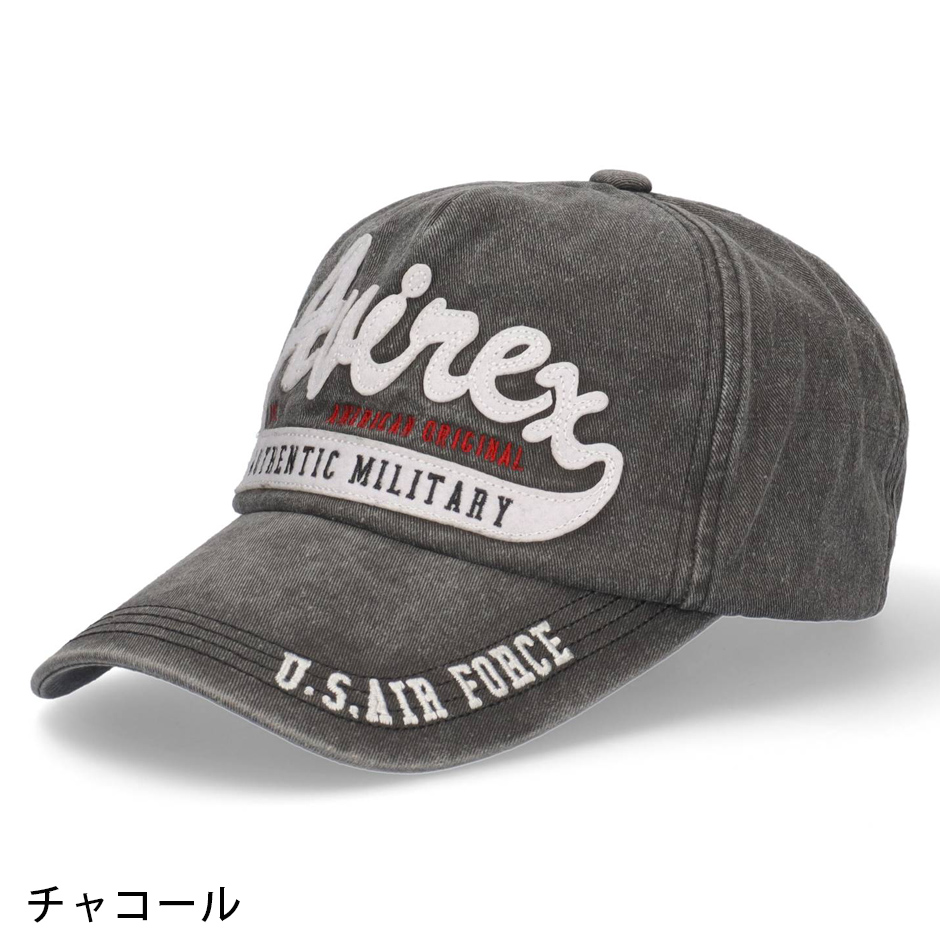 AVIREX（アヴィレックス） ピグメント加工 フェルトロゴ キャップ 帽子