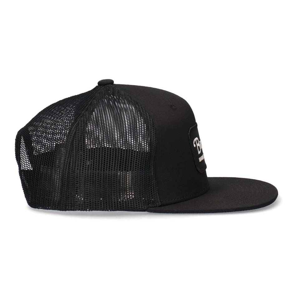 Bristol トラッカーキャップ 黒 BRIXTON（ブリクストン） ワッペン フラットバイザー メッシュキャップ