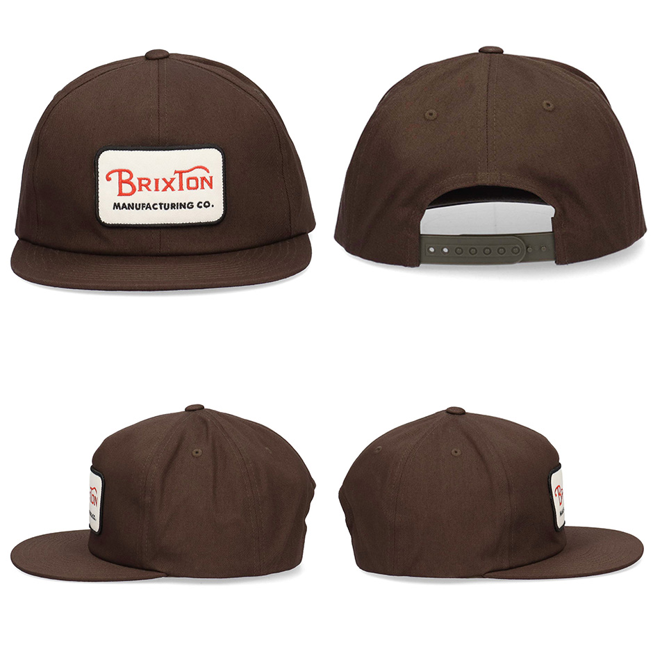 BRIXTON（ブリクストン） フラットバイザー キャップ 帽子 スナップ