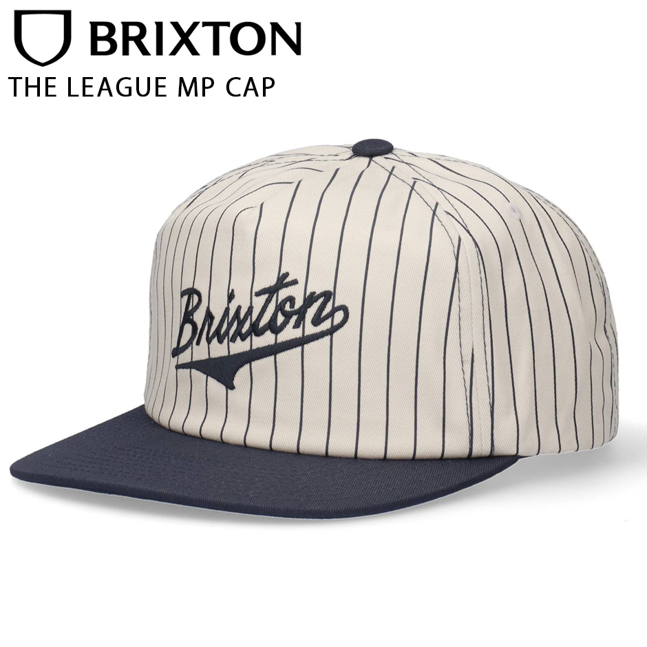 BRIXTON（ブリクストン） ストライプ フラットバイザー キャップ 帽子