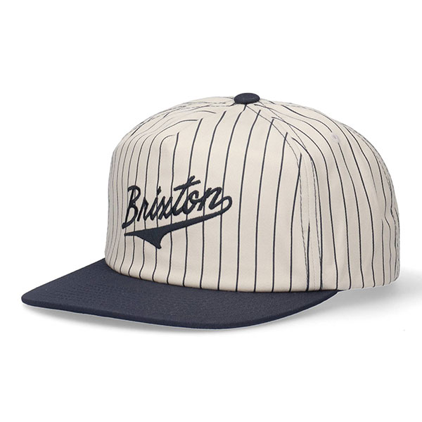 BRIXTON（ブリクストン） ストライプ フラットバイザー キャップ 帽子