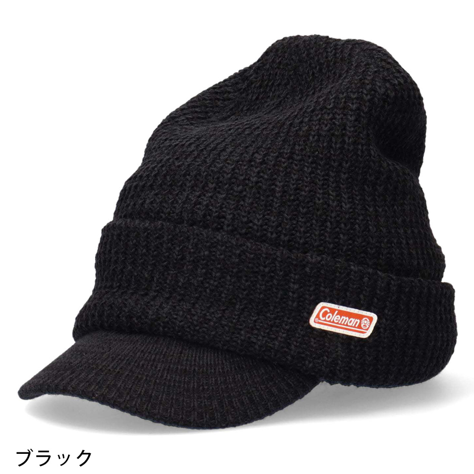 Coleman（コールマン） 裏ボア ニットバイザー ニット帽 ツバ付き