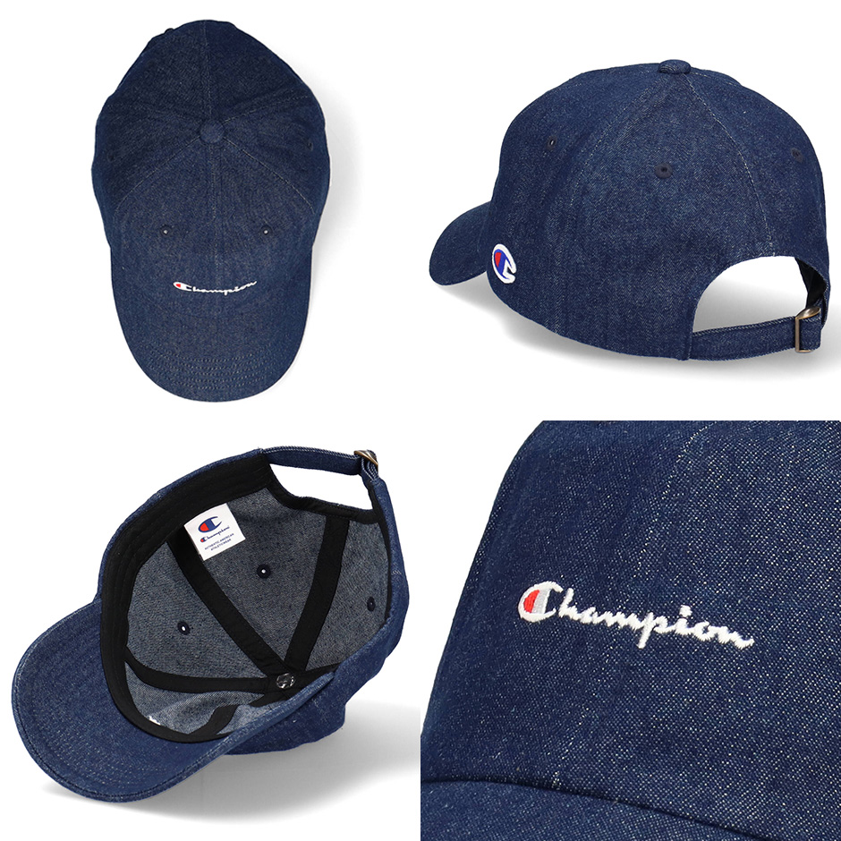 Champion チャンピオン デニム ロゴ キャップ 帽子 CHAMPION
