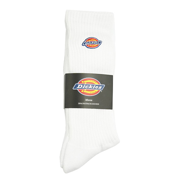 Dickies ディッキーズ クルーソックス 3足セット ソックス 靴下 3P 黒 