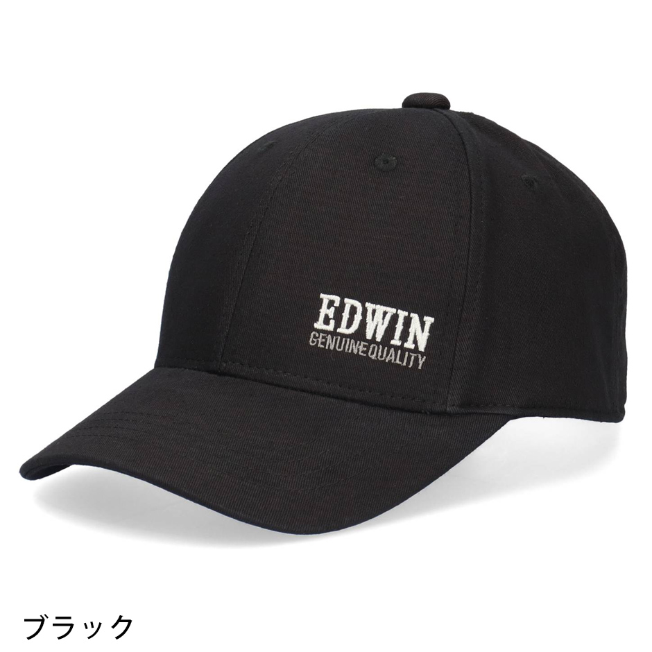 EDWIN（エドウィン） コットン ロゴ キャップ 帽子 メンズ サイズ調整