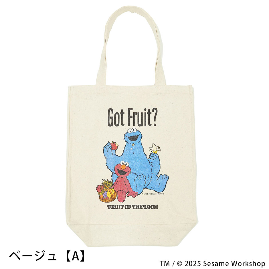 フルーツオブザルーム セサミストリート コラボ トートバッグ tote bag