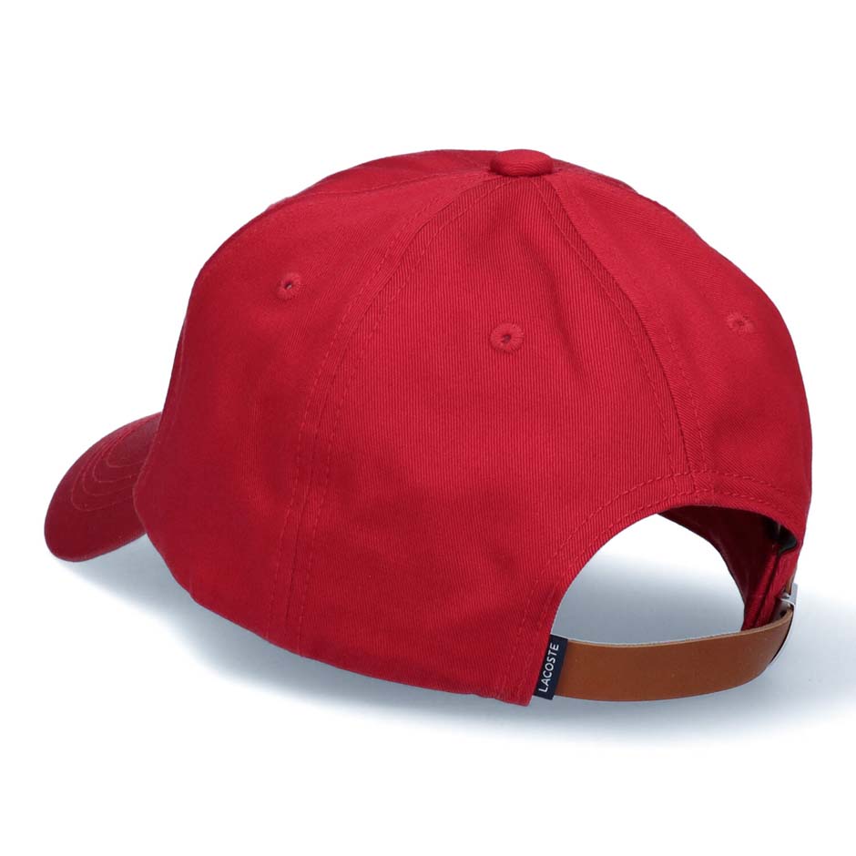 LACOSTE ラコステ サイドロゴ レザーベルト キャップ 帽子