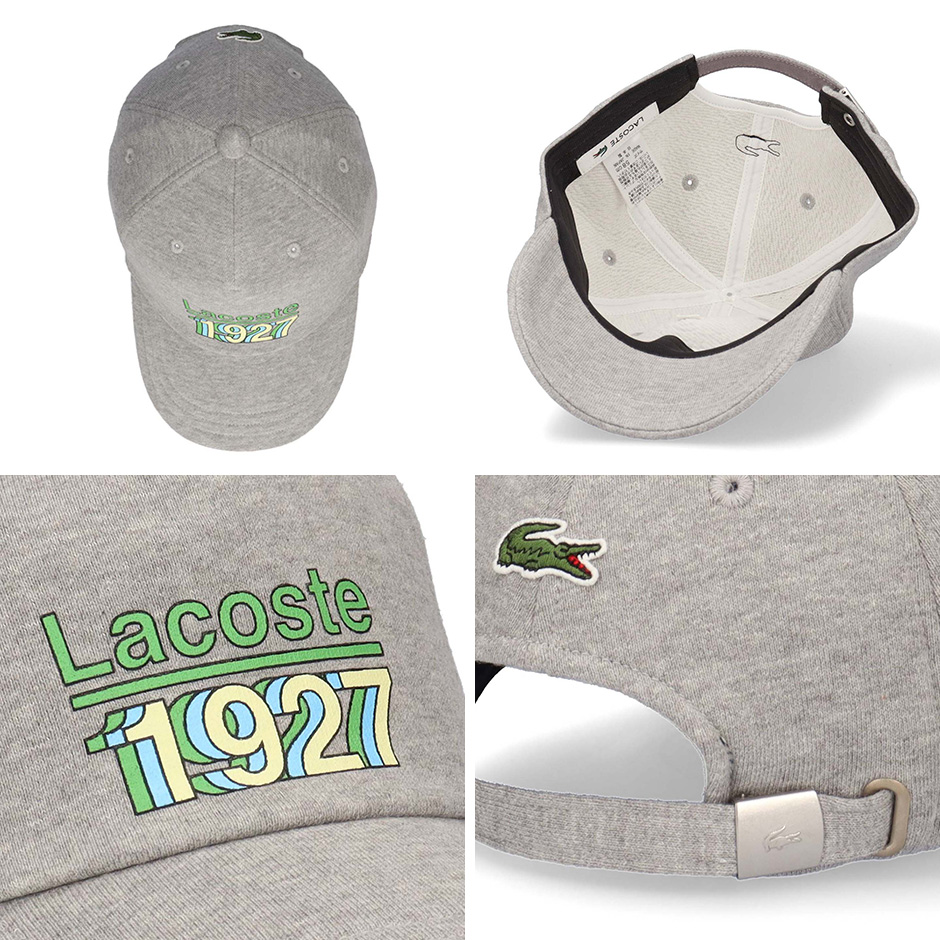 新品 未使用 ラコステ スウェットグレーサンバイザー　ゴルフキャップ LACOSTE（ラコステ） スエット 1927 ロゴ キャップ 帽子 シンプル