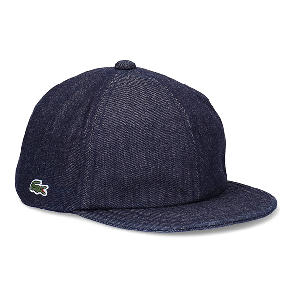 LACOSTE（ラコステ） デニム サイドロゴ キャップ 帽子 デニムキャップ