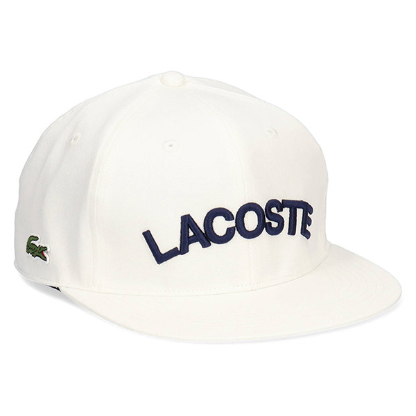 ラコステ フラットバイザー キャップ ロゴ サイドロゴ キャップ LACOSTE 帽子 帽子 メンズ...