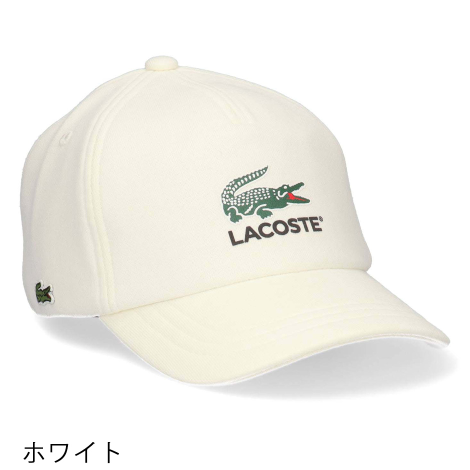 LACOSTE ゴルフキャップ ホワイト LACOSTE（ラコステ） キャップ 帽子 コットンツイルLロゴキャップ