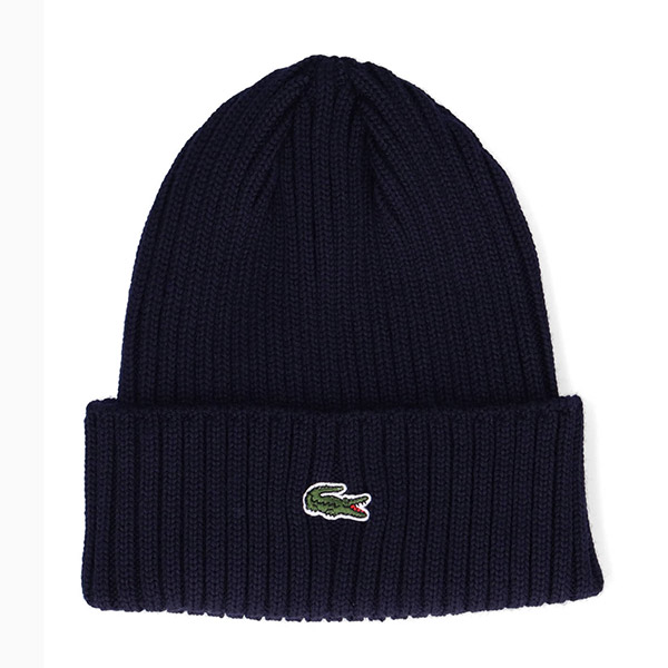 LACOSTEニット帽 LACOSTE ラコステ ウール ニット帽 ニットキャップ ワンポイント