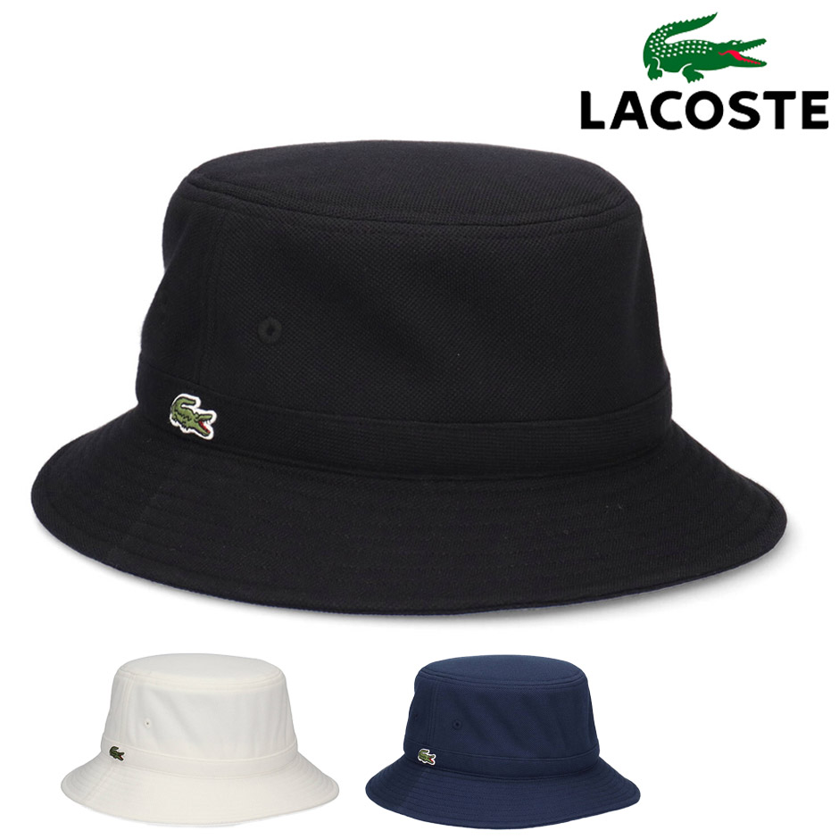 LACOSTE（ラコステ） 鹿の子 ロゴ ハット バケハ バケットハット 帽子