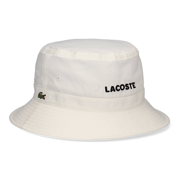 ラコステ シンプル ロゴ バケットハット LACOSTE バケハ ハット 帽子 ワンポイント ベーシ...