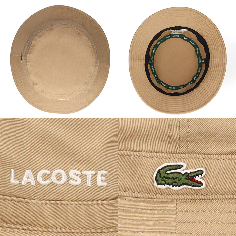 ラコステ シンプル ロゴ バケットハット LACOSTE バケハ ハット 帽子 ワンポイント ベーシック ブランド lacoste ブランドハット ユニセックス 58cm｜inreason｜15