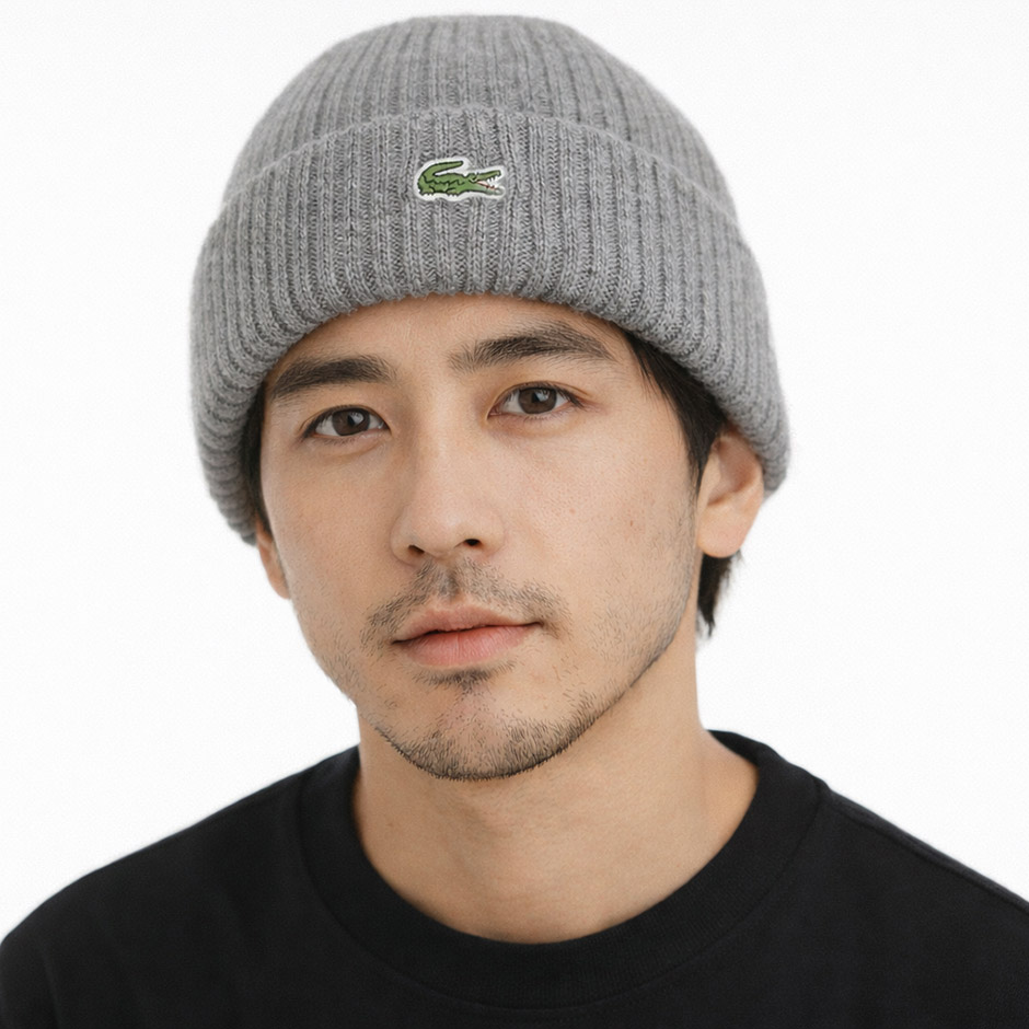 【ニューウール】ラコステ　ウールニット　ワンポイントロゴ LACOSTE - 【新品】LACOSTE ラコステ 日本製 ワンポイントロゴ ウール
