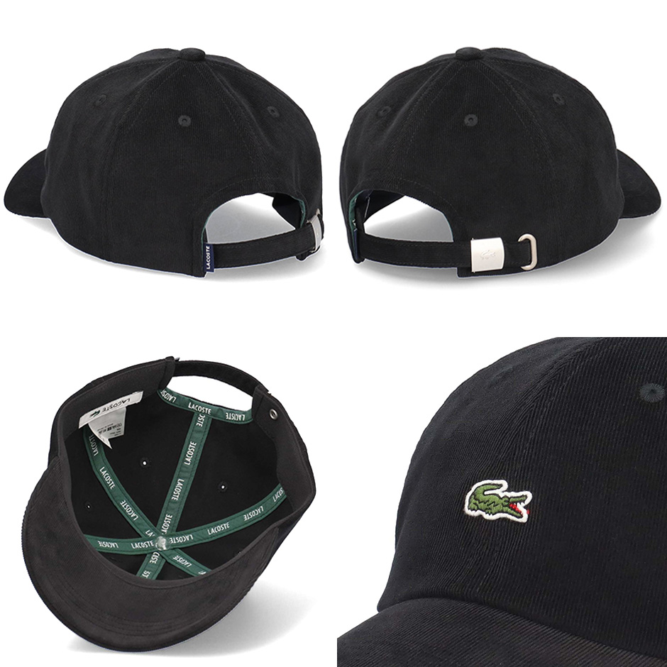 LACOSTE（ラコステ） コーデュロイ ロゴ キャップ 帽子 シンプル