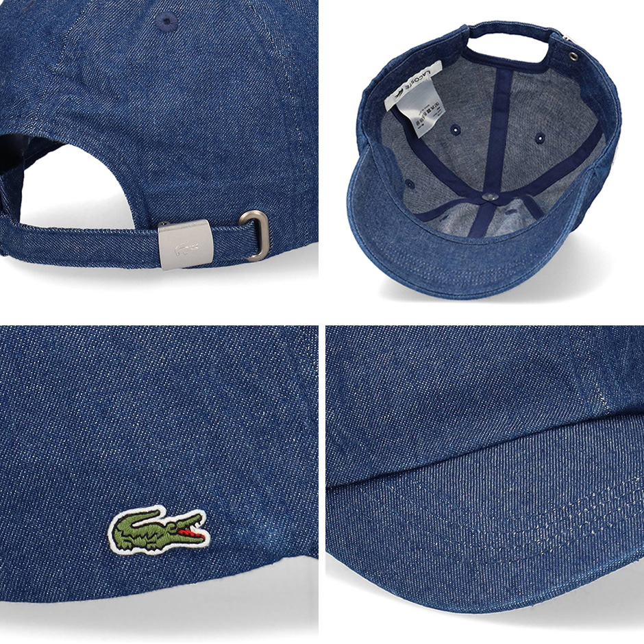 LACOSTE（ラコステ） ロゴ デニム キャップ 帽子 日本製 シンプル 大人