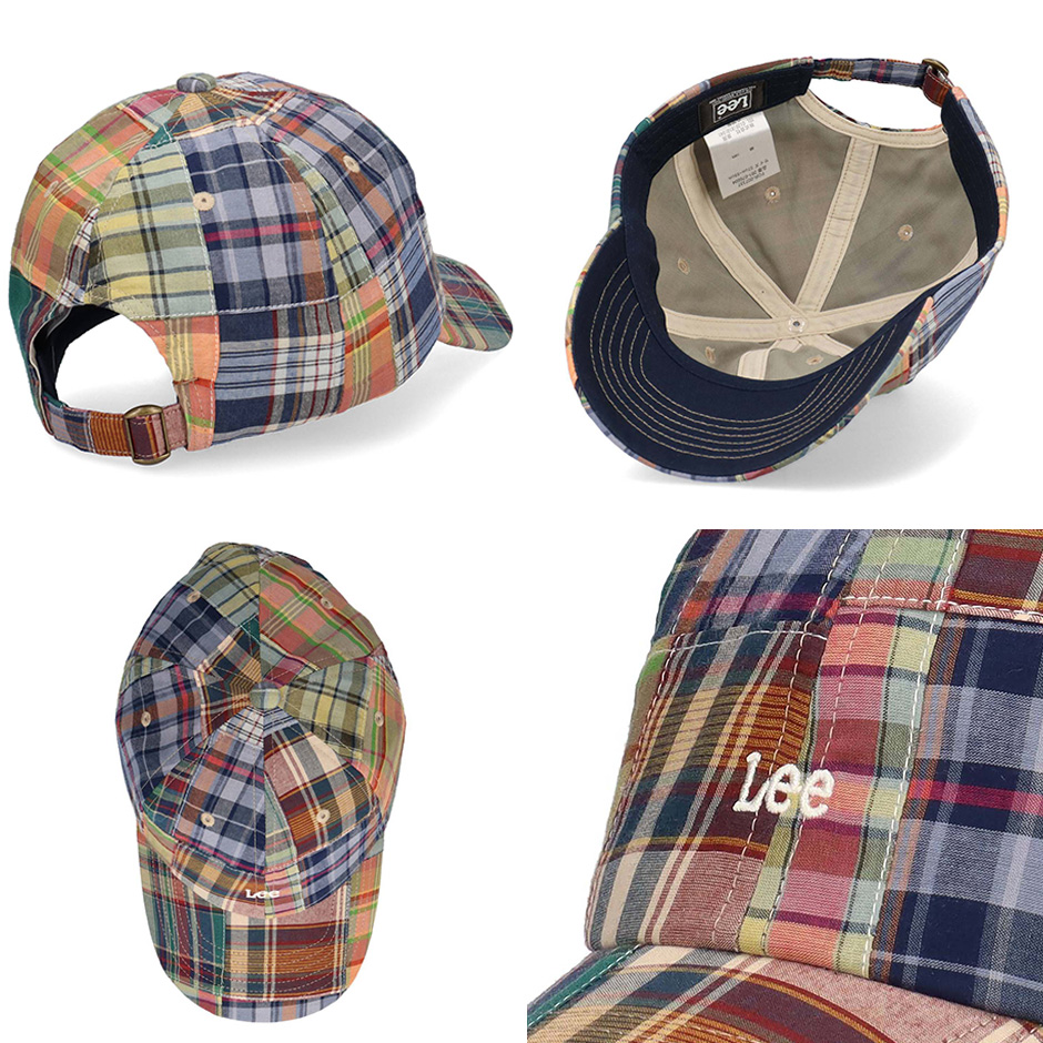 Lee（リー） パッチワーク コットン キャップ 帽子 チェック柄 ロゴ