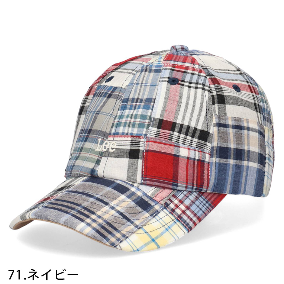 Lee（リー） パッチワーク コットン キャップ 帽子 チェック柄 ロゴ