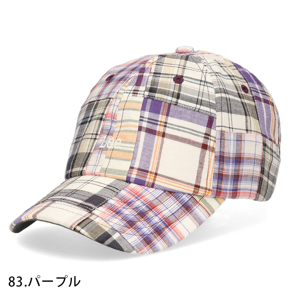 Lee（リー） パッチワーク コットン キャップ 帽子 チェック柄 ロゴ