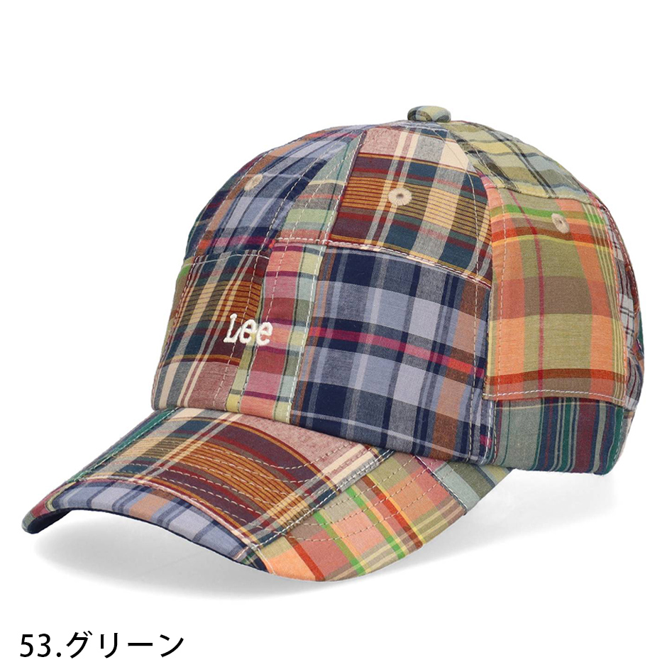 Lee（リー） パッチワーク コットン キャップ 帽子 チェック柄 ロゴ