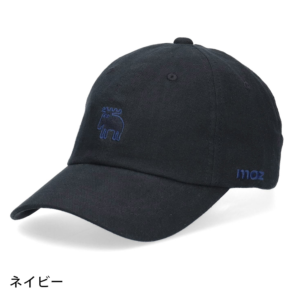メ*モ様 STONE  ネイビーキャップ moz（モズ） スウェーデン 綿麻混 エルク ロゴ キャップ ヘンプ