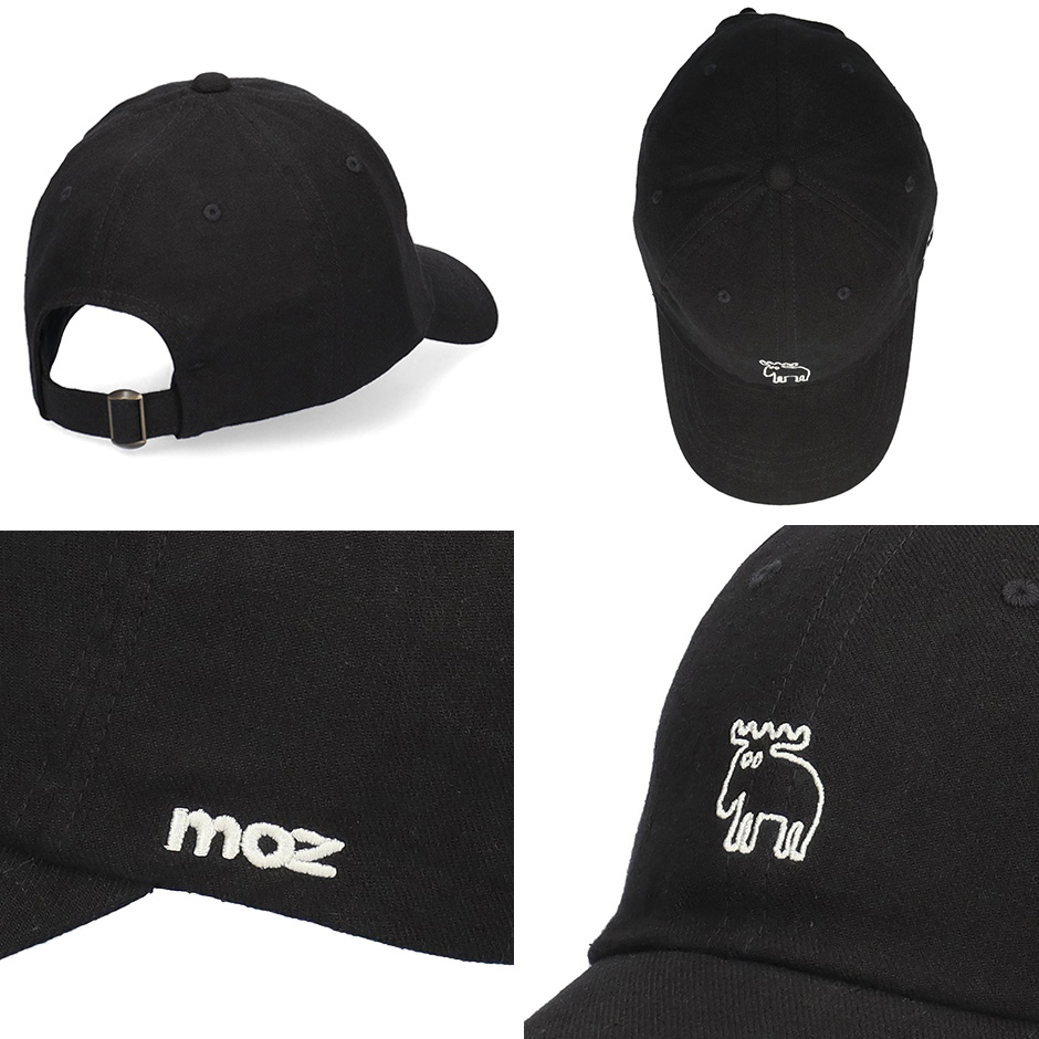 moz（モズ） スウェーデン 綿麻混 エルク ロゴ キャップ ヘンプ