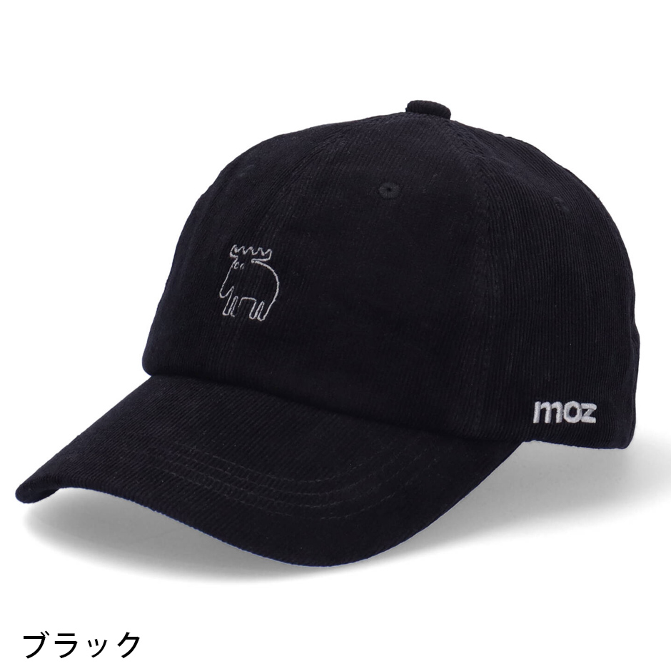 モズ moz コーディロイキャップ レディース キャップ ロゴキャップ ヘラジカ 刺繍 帽子 ローキャップ ブランド MOZ ベーシック シンプル