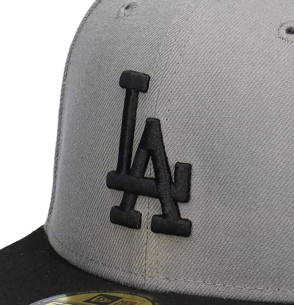 ニューエラ ロサンゼルス ドジャース 59FIFTY グレーxブラック キャップ 帽子 MLB 大きいサイズ NEW ERA 5950 ブランド LA  Dogers 11591140