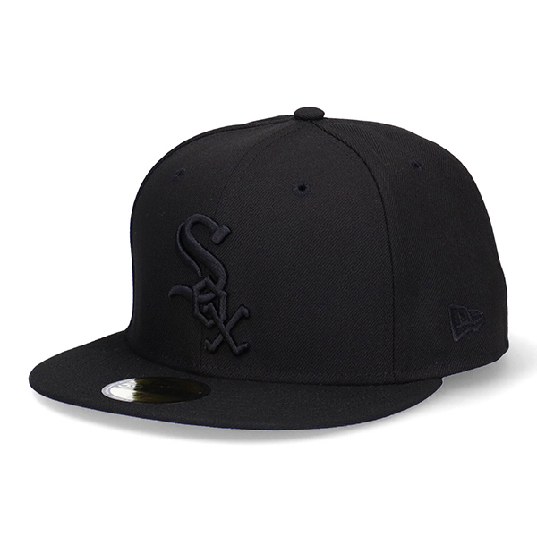 ニューエラ 59FIFTY オールブラック キャップ 5950 帽子 MLB 大きいサイズ NY ヤンキース ホワイトソックス　ブラック ブランド NEW ERA｜inreason｜03