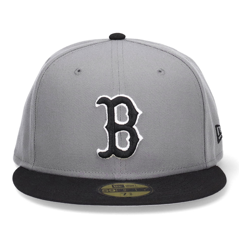 ニューエラ 59FIFTY グレーxブラック ボストンレッドソックス キャップ NEW ERA 帽子 MLB 大きいサイズ Boston Red Sox 5950 ブランド New Era｜inreason｜03