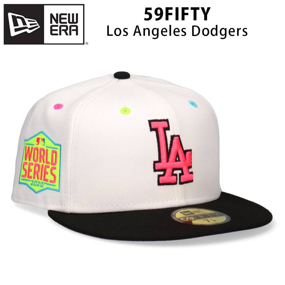 ニューエラ ロサンゼルス ドジャース 59FIFTY ワールドシリーズ 2020 キャップ 帽子 MLB LAキャップ 大きいサイズ NEW ERA  5950 ホワイト ブランド LA Dogers