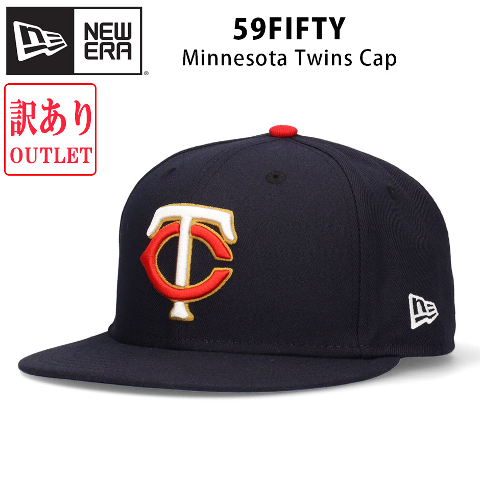 【訳あり アウトレット】ニューエラ 59FIFTY ミネソタ ツインズ キャップ 帽子 MLB 大きいサイズ NEW ERA 5950 ブランド フラットバイザー