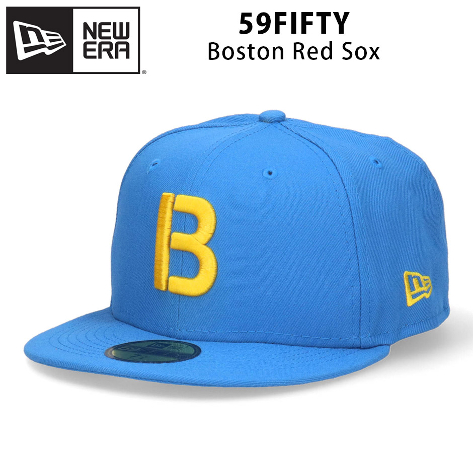 ニューエラ ボストン レッドソックス 59FIFTY ブルー キャップ 帽子 MLB フラットバイザー 大きいサイズ NEW ERA 5950  ブランド BOSTON RED SOX