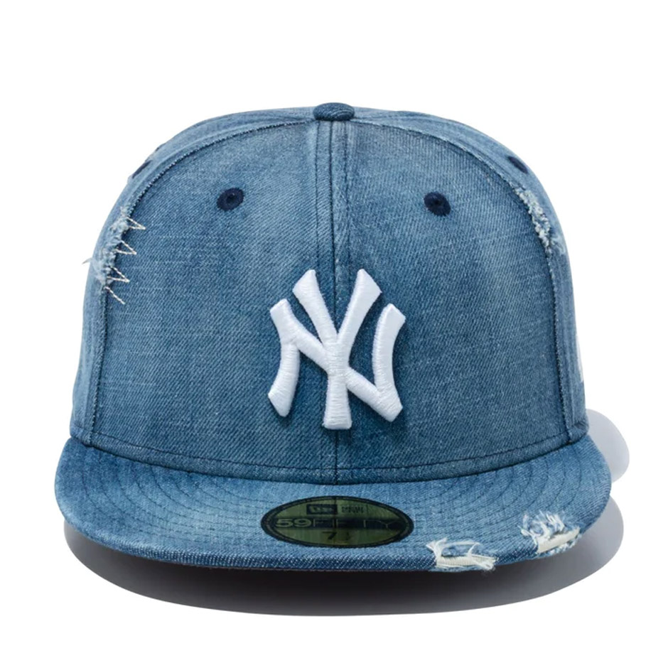 ニューエラ 59FIFTY ダメージ デニム ニューヨーク・ヤンキース キャップ ウォッシュド NEW ERA DENIM ダメージ加工  デニムキャップ ブランド 5950