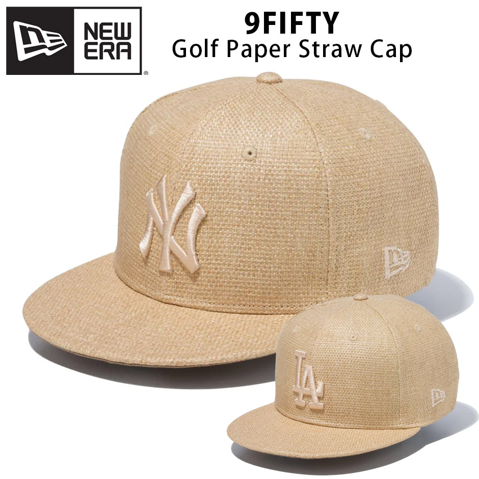 ニューエラ 9FIFTY ゴルフ ペーパーストロー キャップ 950 NY ヤンキース LA ドジャース サイズ調節可能 大きいサイズ NEW ERA ユニセックス フラットバイザー｜inreason