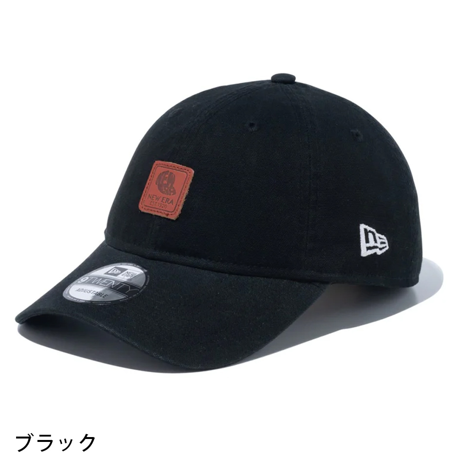 NEW ERA（ニューエラ） レザーパッチ ダックキャンバス キャップ