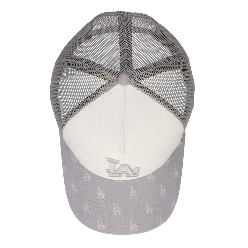 LAロゴ メッシュキャップ ホワイト/グレー NEW ERA ニューエラ 9FORTY ジャーガード ロゴ メッシュキャップ