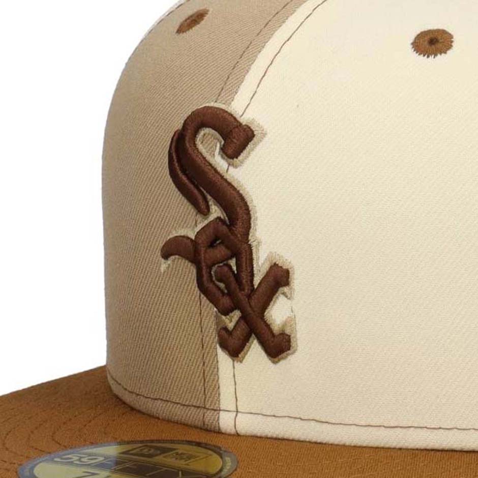 ニューエラ　ホワイトソックス　ブラウンクリーム　キャップ NEW ERA ニューエラ 59FIFTY パンケーキ シカゴ ホワイト