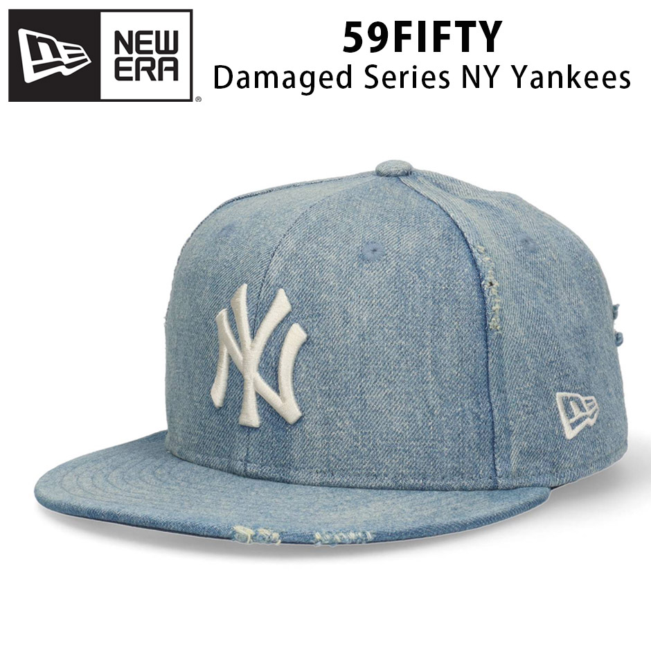 NEW ERA（ニューエラ） 59FIFTY ダメージ NY ヤンキース デニム