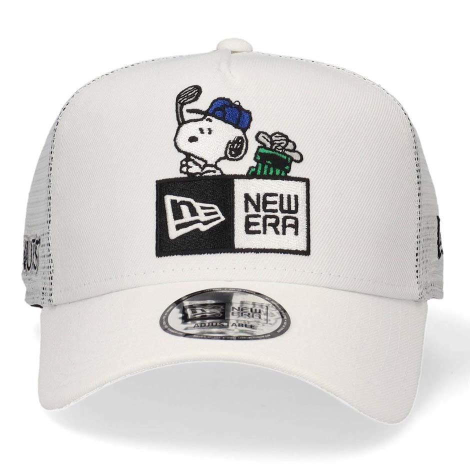 グレー白　ピーナッツ　NEW ERA GOLF NEW ERA ニューエラ 9FORTY ゴルフ ピーナッツ メッシュ