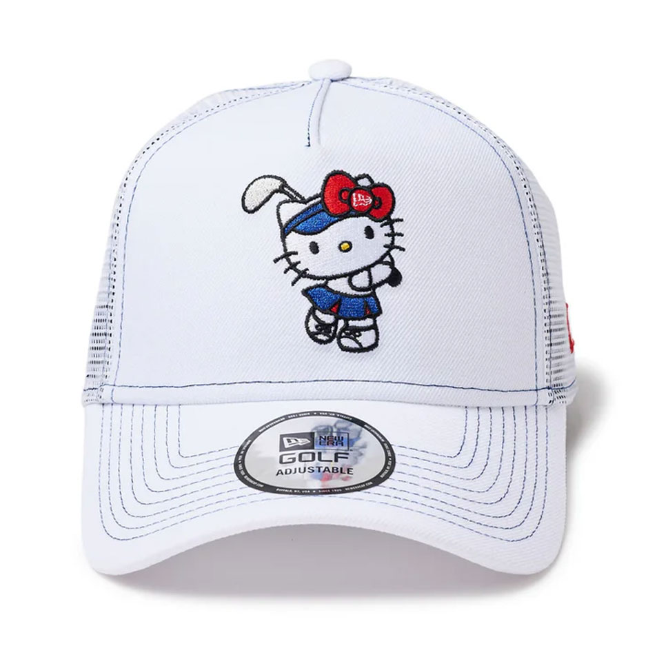 最終お値下げハローキティ トラッカーキャップ ホワイト(NEW ERA） NEW ERA ニューエラ キャップ 帽子 9FORTY A-Frame トラッカー