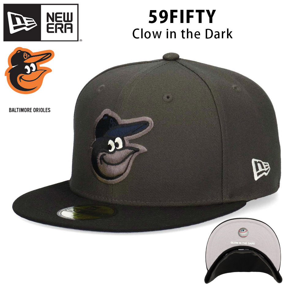 値下可！！レア！！NewEra59fiftyオリオールズ記念キャップ8/3 NEW ERA（ニューエラ） 59FIFTY グローインザダーク ボルティモア