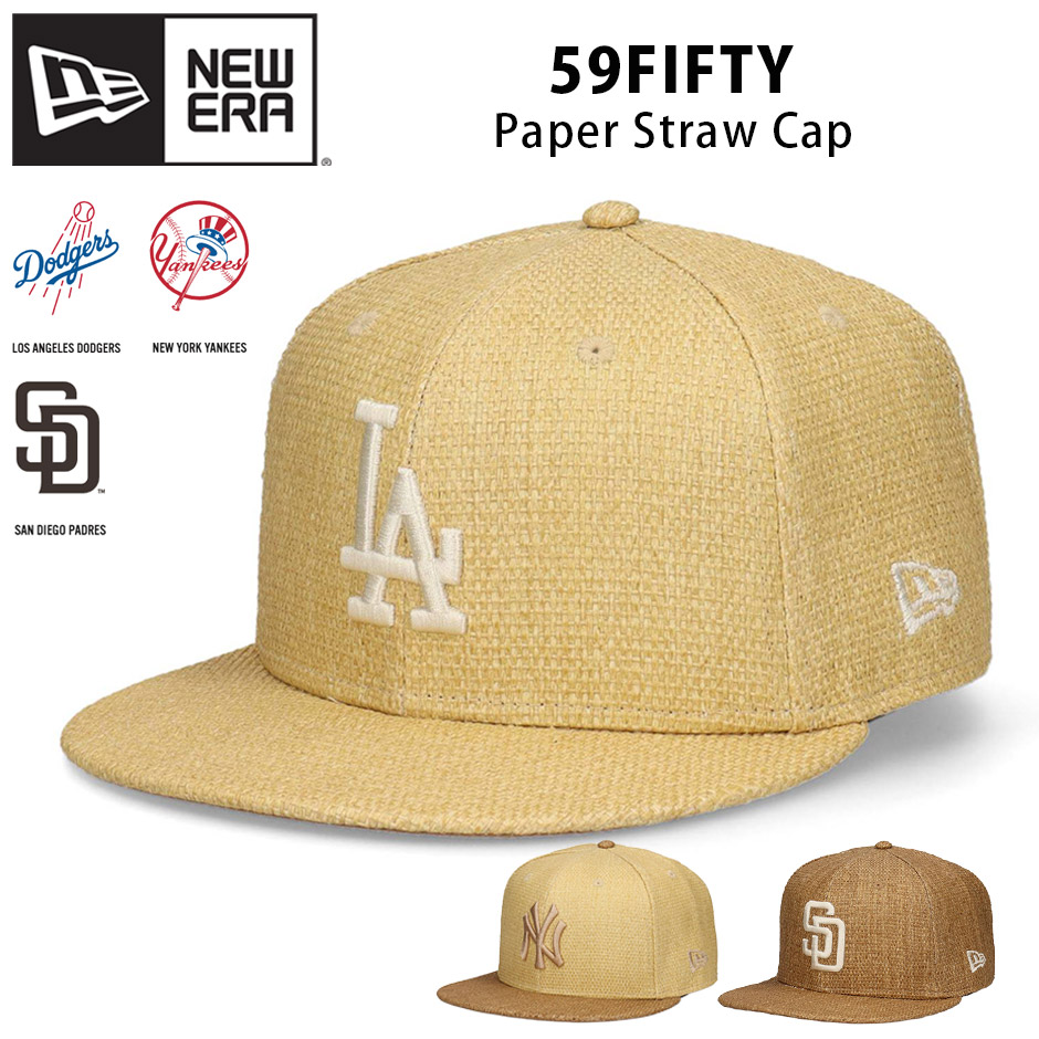 【新品】ニューエラ ✖️ニューヨーク・ヤンキース　ペーパーストロー　キャップ NEW ERA（ニューエラ） 59FIFTY ペーパーストロー キャップ ドジャース