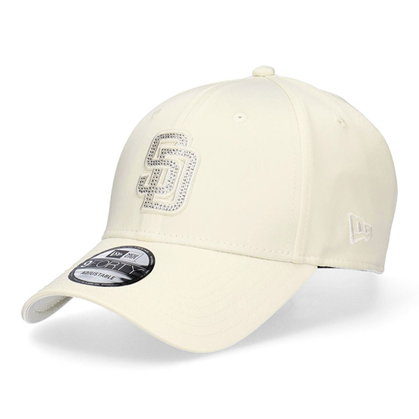 ニューエラ LA ドジャース ニットキャップ ラインストーン オフホワイト NEW ERA（ニューエラ） 9FORTY ホワイトデー ラインストーン キャップ